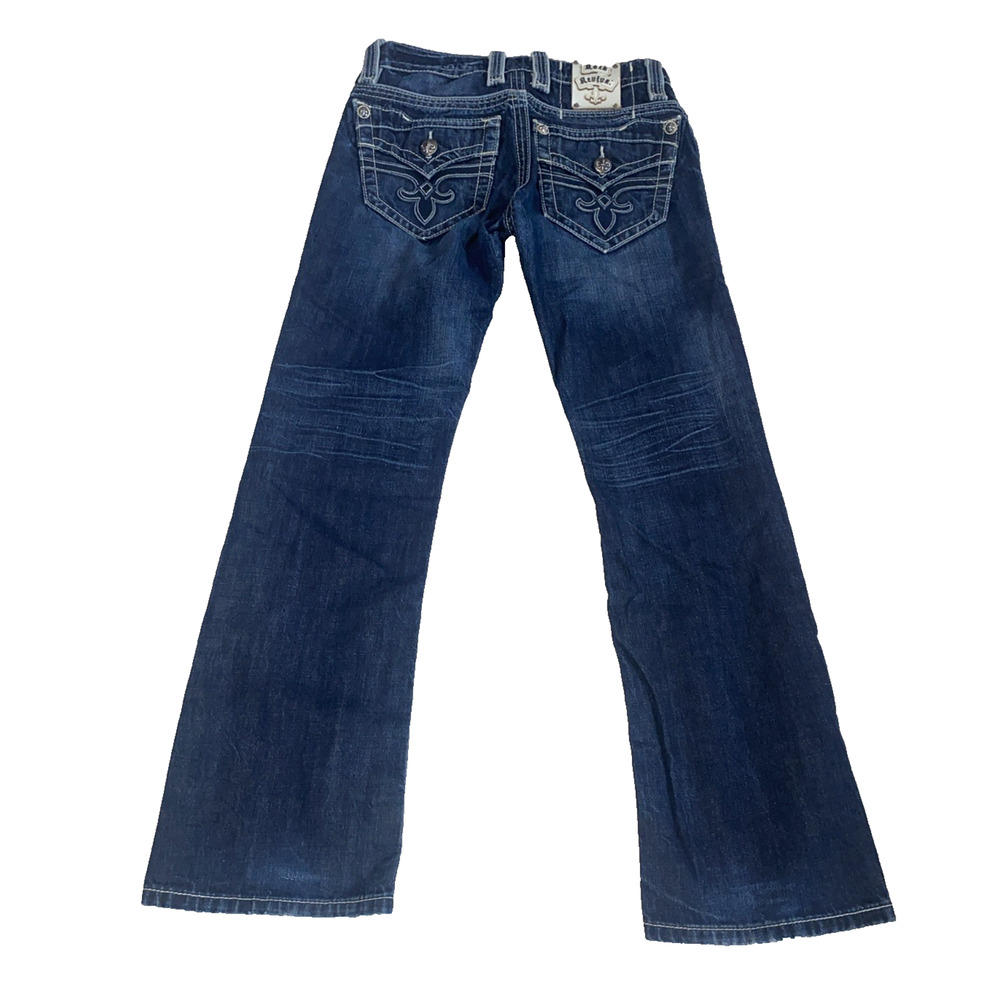 ROCK REVIVAL 28W 31L Corbin Boot EMBROIDERED Buckle Men Jeans - Picture 2 of 11